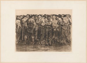 Fangerne, blad VII fra serien: Bondeopstanden af Käthe Kollwitz