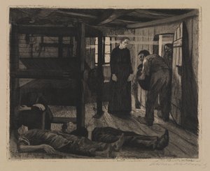 Et væveroptøj - slut af Käthe Kollwitz