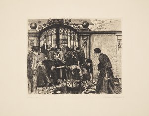 Et væveroptøj - storm af Käthe Kollwitz