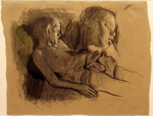 K. Kollwitz, Sovende Barn og Barnehoved af Käthe Kollwitz