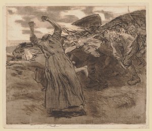 Ark 5 i serien »Bondeopstanden« af Käthe Kollwitz