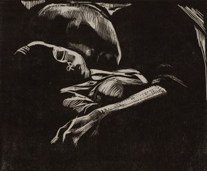 Sovende kvinde med barn af Käthe Kollwitz