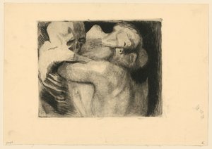 Døden og kvinden, der kæmper om barnet (2. udgave) af Käthe Kollwitz