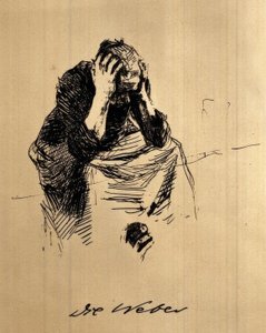 Sørgende kvinde af Käthe Kollwitz