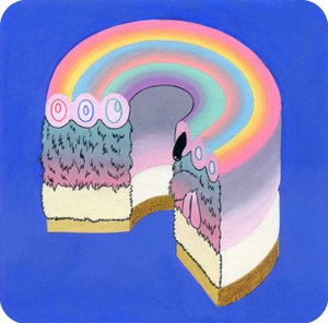 Fuzzcake, 2017 (blandet medier på papir)