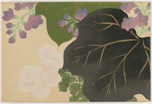 Hundrede verdeners blomster (Momoyogusa): Krysantemum og Paulownia (Kikukiri) af Kamisaka Sekka