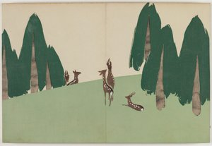 Flowers of a Hundred Worlds (Momoyogusa): Kasuga Plain (Kasugano) af Kamisaka Sekka