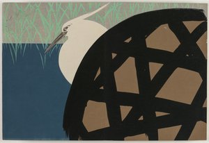 Flowers of a Hundred Worlds (Momoyogusa): White Heron (Shirosagi) af Kamisaka Sekka
