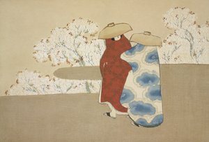 Hanami-sæsonen fra Momoyogusa af Kamisaka Sekka