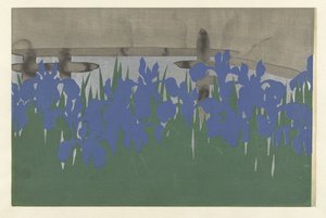 Iriser, 1909 (træbloktryk) af Kamisaka Sekka