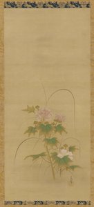 Hibiscus del af et sæt, Edo-periode, midten af det 17.-begyndelsen af det 18. århundrede.