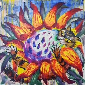 Farvestrålende katteblomst af Kanat Ibragimov