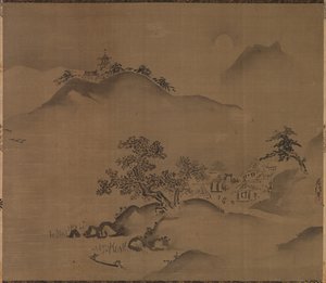 Kinesisk Landskab af Kano Chikanobu