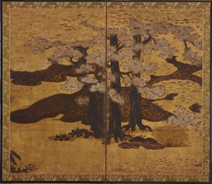 Blomstrende kirsebærtræer, Edo-perioden, ca.1580-1635.