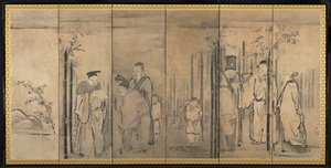 Seven Sages of the Bamboo Grove, Fire Ældste af Mt. Shang, 1600-tallet.