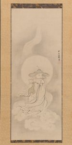 Jizo Bosatsu Playing a Flute, midten af det 17. århundrede. af Kanō Tan’yū