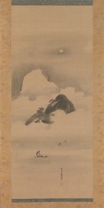 Landskab i måneskin, efter 1662. af Kanō Tan’yū