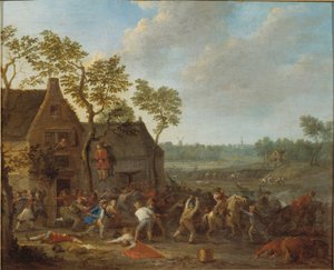Gårdrøveri, ca. 1710. af Karel Breydel