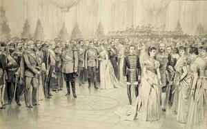 Hofbal i St Nicholas Hall of the Winter Palace, 1880