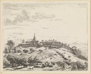 Landsby på en bakke af Karel Dujardin