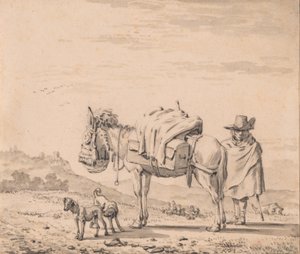 Mand med et muldyr af Karel Dujardin
