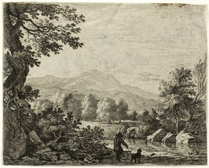 Mand med hund af Karel Dujardin