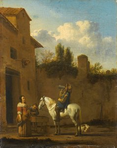 Beredet trompetist tager en drink, 1650-60