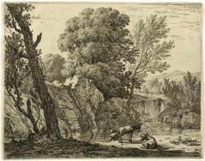 Pakkeren med to æsler af Karel Dujardin