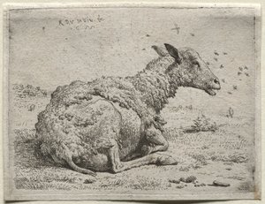 Fårene og Fluerne. af Karel Dujardin