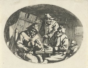 Bønder ved et bord af Karel Hagenbeek