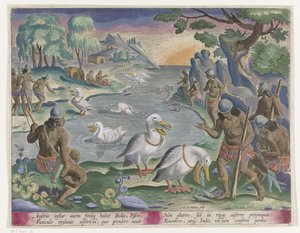 Du ønsker vangen met hjælp van pelikanen Jachttaferelen (serietitel) Jagten på vildt, fugle og fisk i Bestiary (serietitel)