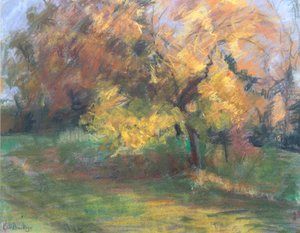 Autumn at May Banks, Sussex, 2000 (pastel på papir) af Karen Armitage