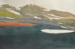 Udsigt over Snowy Mountain-søen