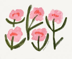 Moderne lyserøde blomster