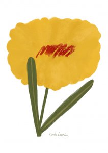Enkel gul blomst
