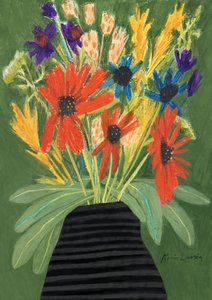 Farverig blomsterbuket