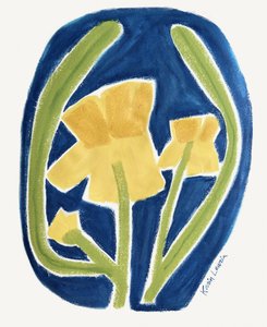 Levende gule blomster