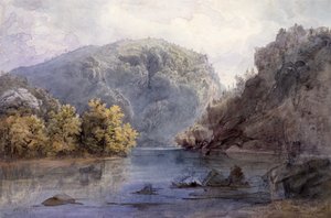 Delaware Water Gap af Karl Bodmer