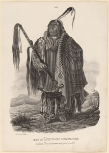 En Monitari-indianer af Karl Bodmer