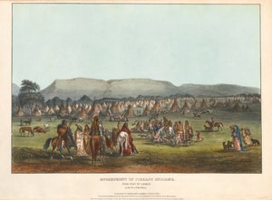 Lejr for Piegan-indianere af Karl Bodmer