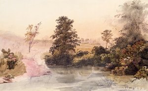 Mahoning Creek, Pennsylvania af Karl Bodmer