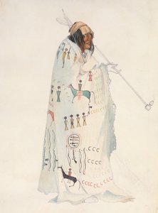 Piegan Blackfeet Man af Karl Bodmer