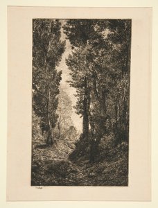 Stigende vej i Auvers af Karl Daubigny