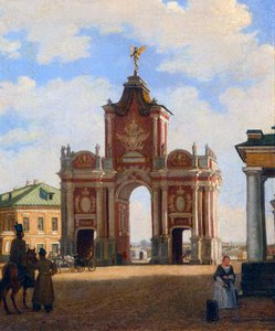 Den røde port i Moskva, 1844 af Karl-Fridrikh Petrovich Bodri