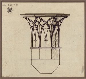 Ottekantet søjlekapitæl af Karl Friedrich Schinkel