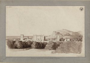 Gammelt maurisk palads tilhørende prins Butera i Bagheria nær Palermo / Prins Buteras villa i Bagheria af Karl Friedrich Schinkel