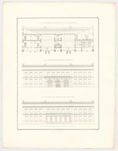 Udsnit af Krzescowice-slottet, ark 51 i serien »Samling af arkitektoniske udkast« af Karl Friedrich Schinkel