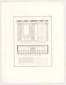 Udsnit af Krzescowice-slottet, ark 52 i serien »Samling af arkitektoniske tegninger« af Karl Friedrich Schinkel