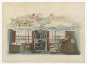 Berlin, Klosterstraße. Handelsinstituttet. Beuth i sin tjenestebolig af Karl Friedrich Schinkel
