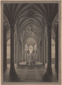 Berlin. Charlottenburg Slot, slotsparken, dronning Louises mausoleum. Interiør af Karl Friedrich Schinkel